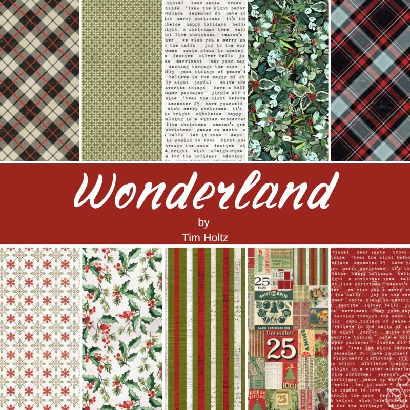 Wonderland Flannel Fat Quarter Bundle | Tim Holtz | 10 FQs
