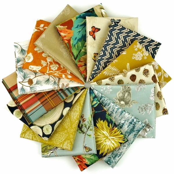 Woodland Blooms Fat Quarter Bundle | Sanderson | 15 FQs