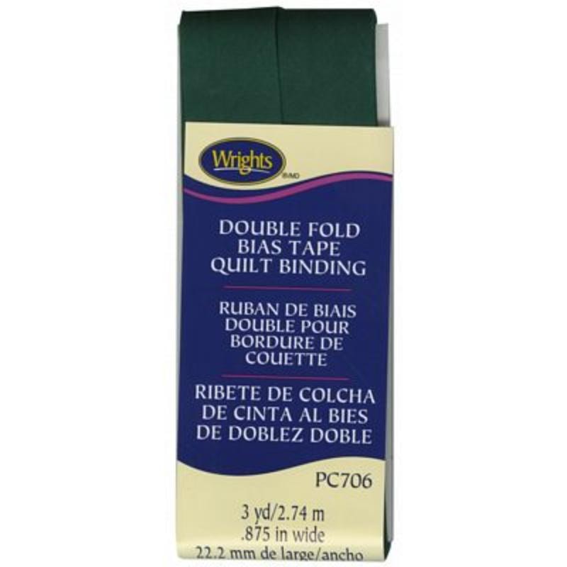 Wrights Double Fold Bias Tape Quilt Binding - Jungle Green