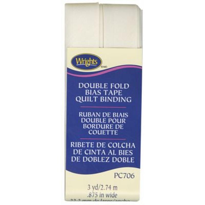 Wrights Double Fold Bias Tape Quilt Binding - Oyster
