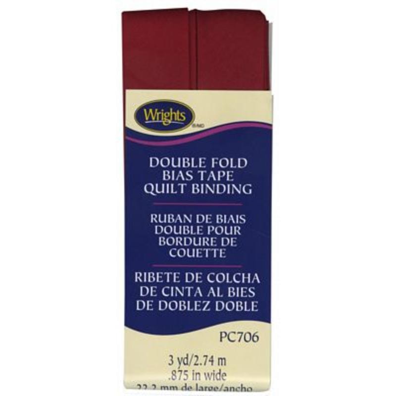 Wrights Double Fold Bias Tape Quilt Binding - Brick