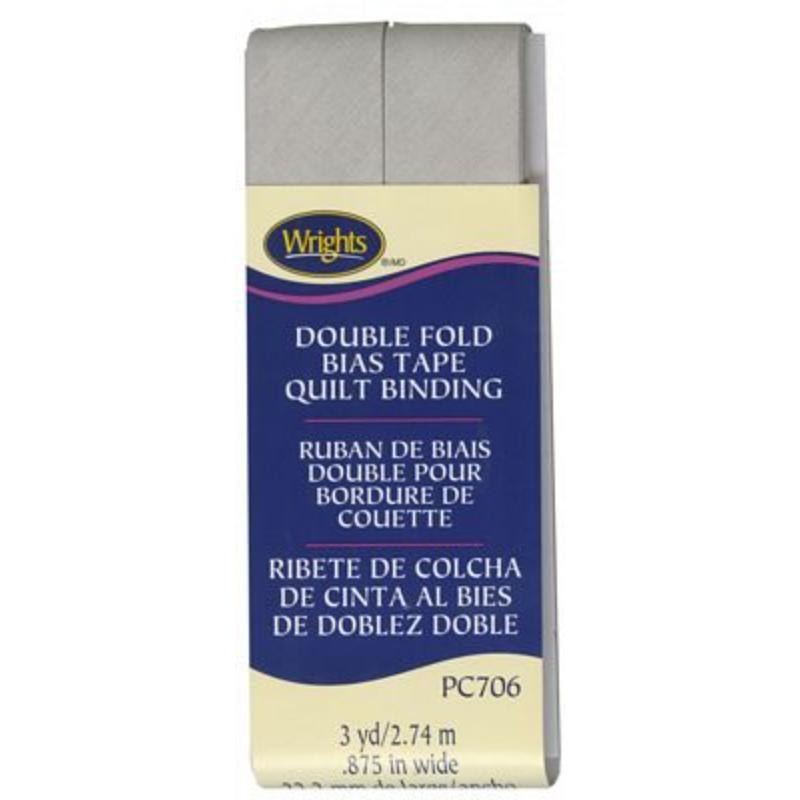 Wrights Double Fold Bias Tape Quilt Binding - Shadow
