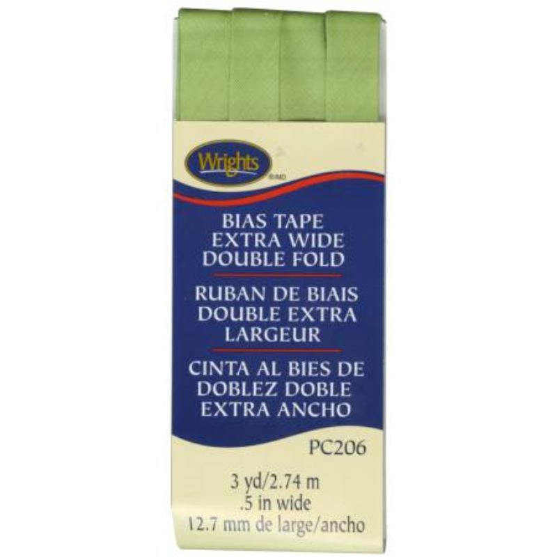 Wrights Extra Wide Double Fold Bias Tape - Leaf Green