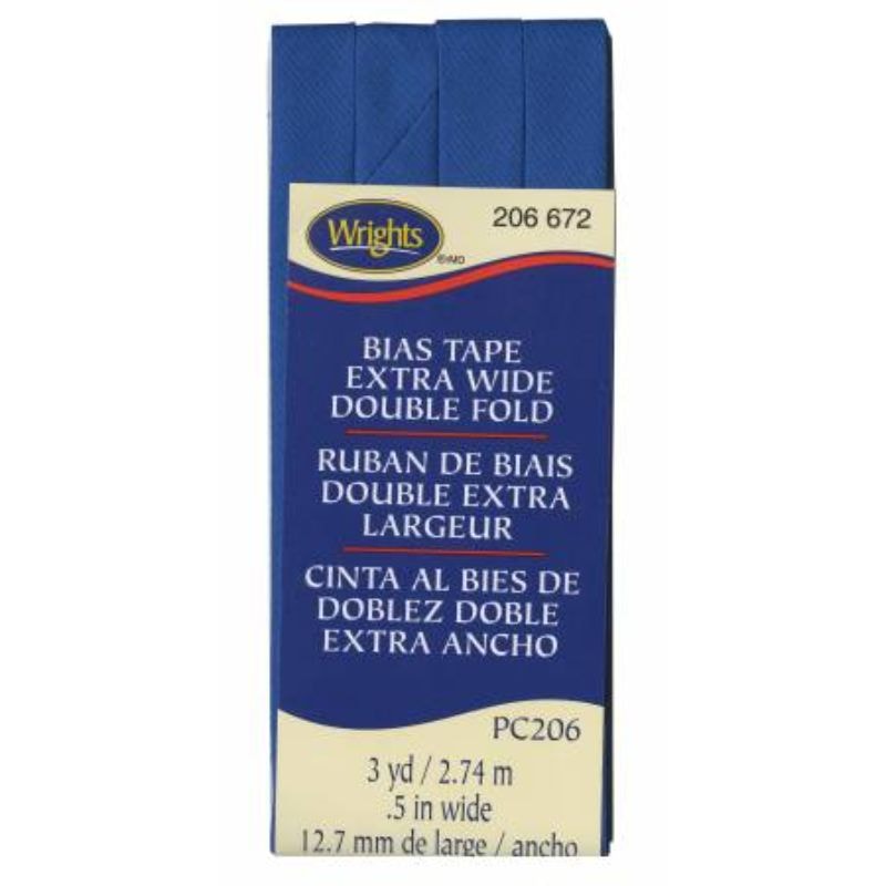 Wrights Extra Wide Double Fold Bias Tape - Snorkel Blue