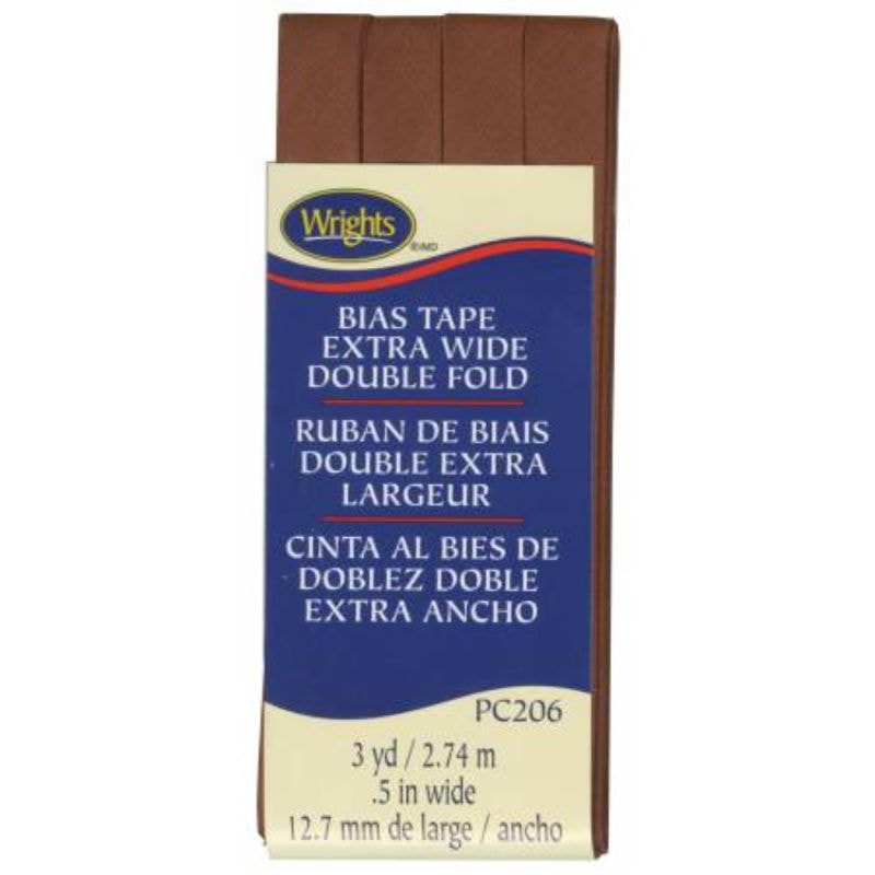 Wrights Extra Wide Double Fold Bias Tape - Bark