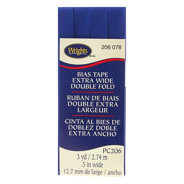 Wrights Extra Wide Double Fold Bias Tape - Yale
