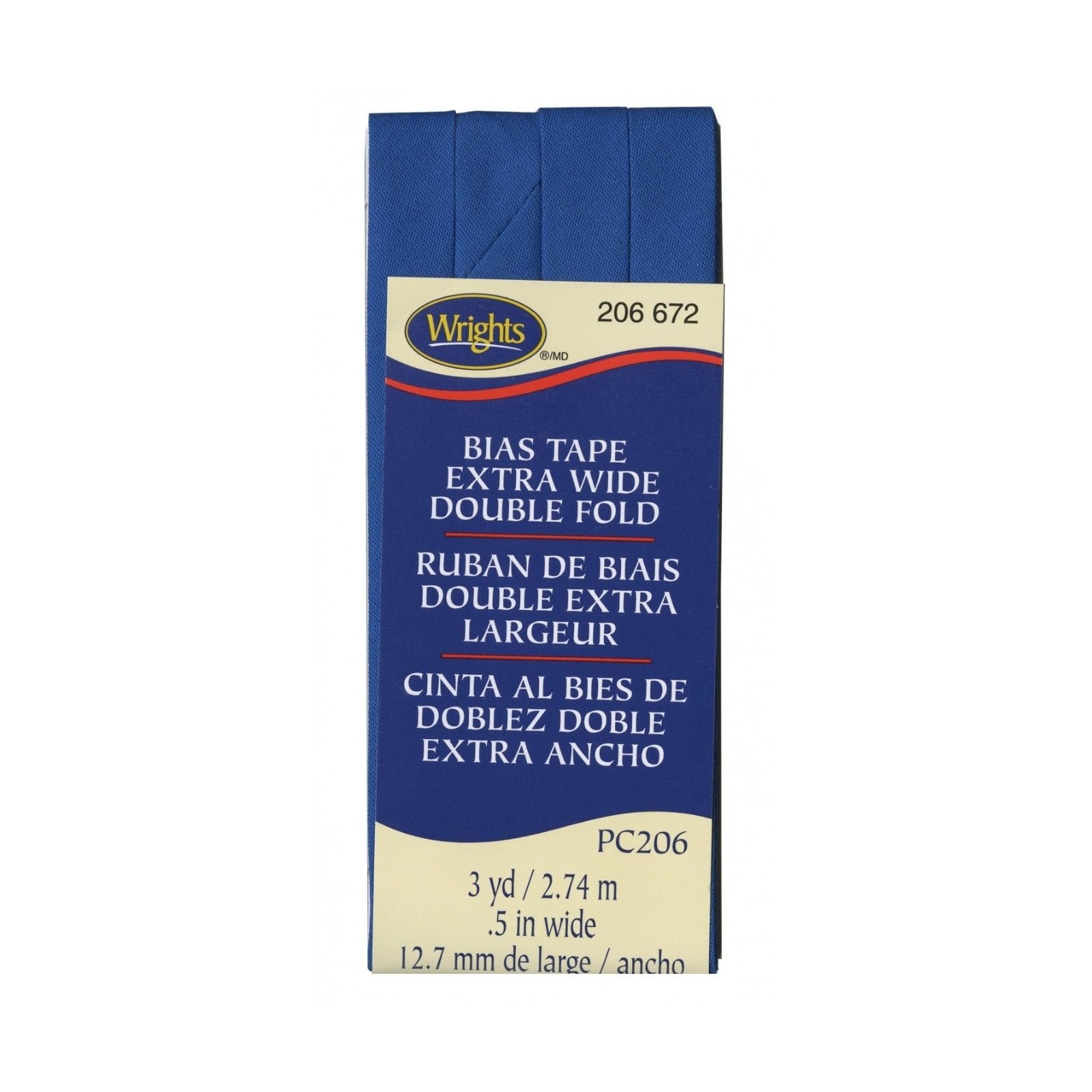 Wrights Extra Wide Double Fold Bias Tape - Yale