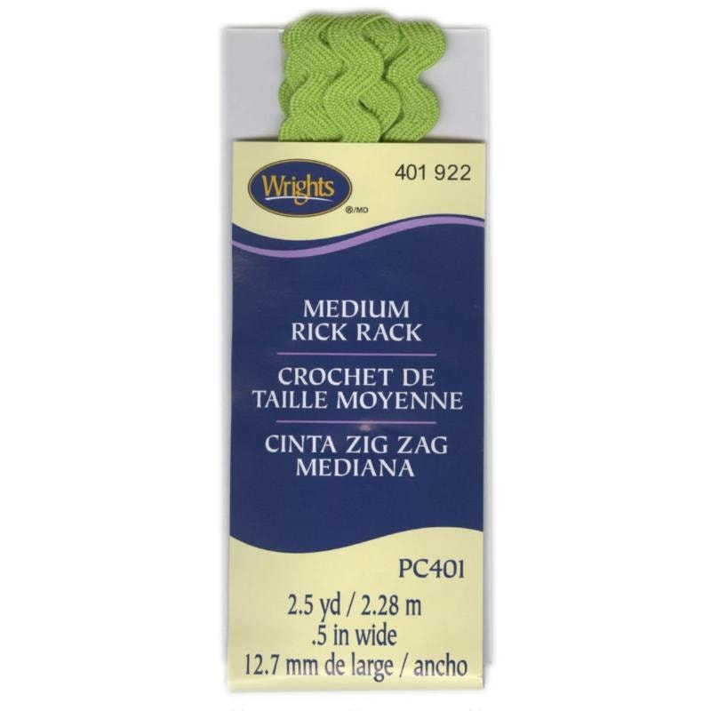 Wrights Medium Rick Rack - Leaf Green