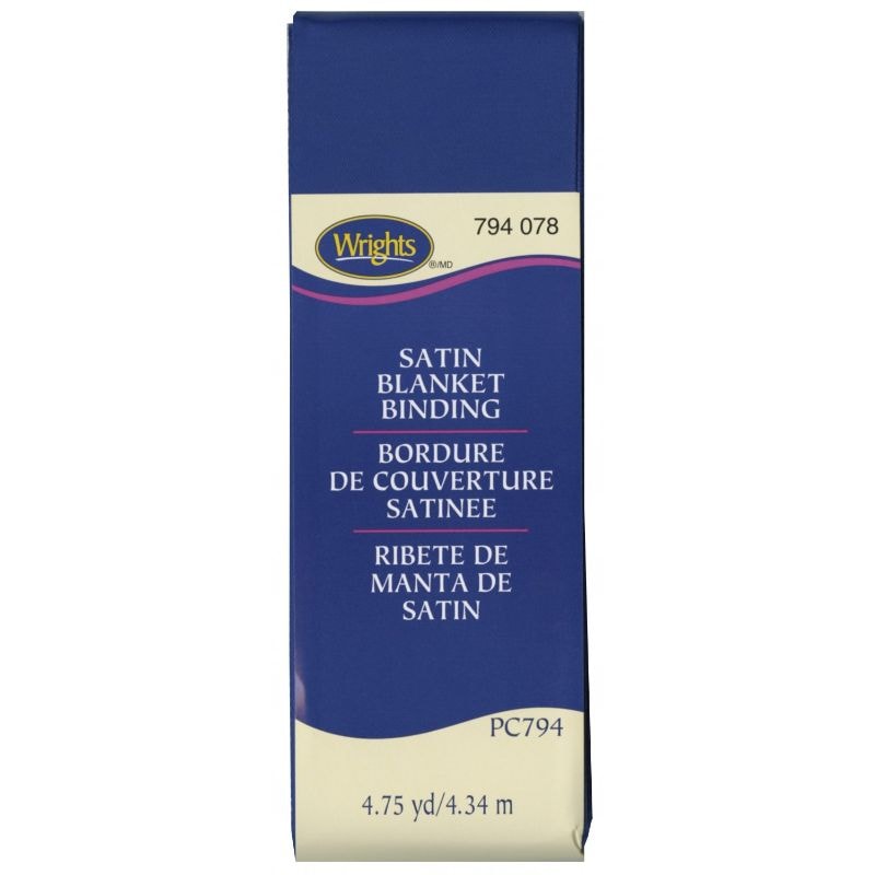 Wrights Satin Blanket Binding - Yale