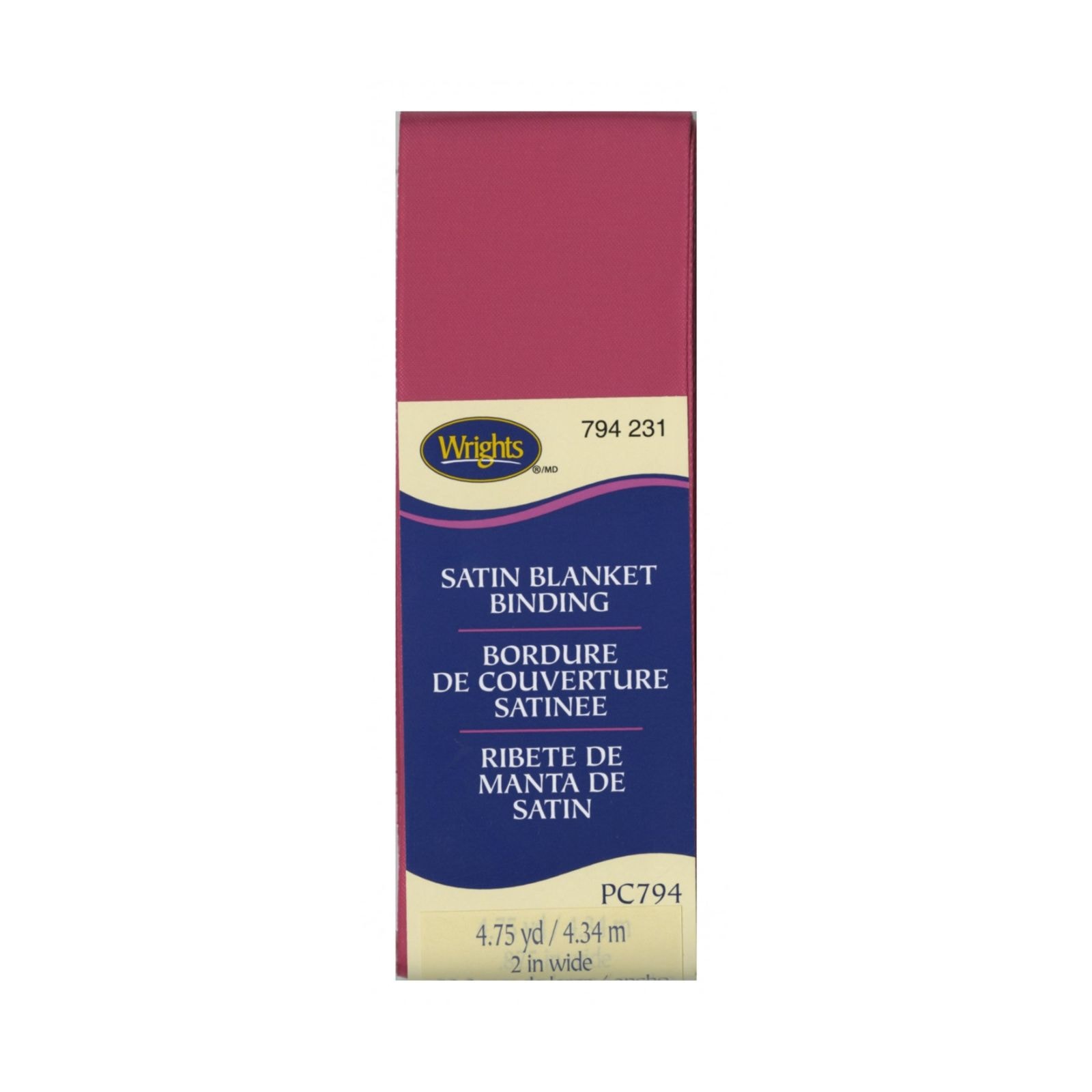 Wrights Satin Blanket Binding - Hot Magenta