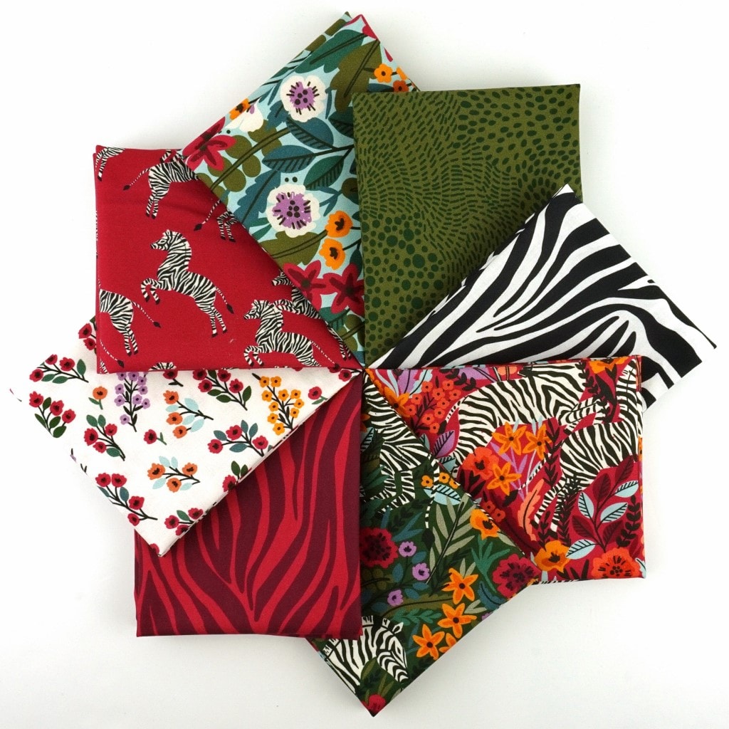 Zebras Fat Quarter Bundle | Maria Galybina | 8 FQs